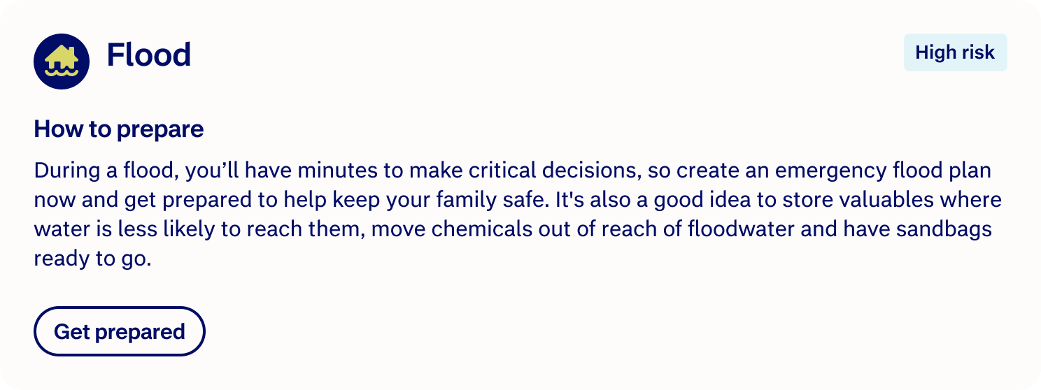 Flood risk preparation guidance